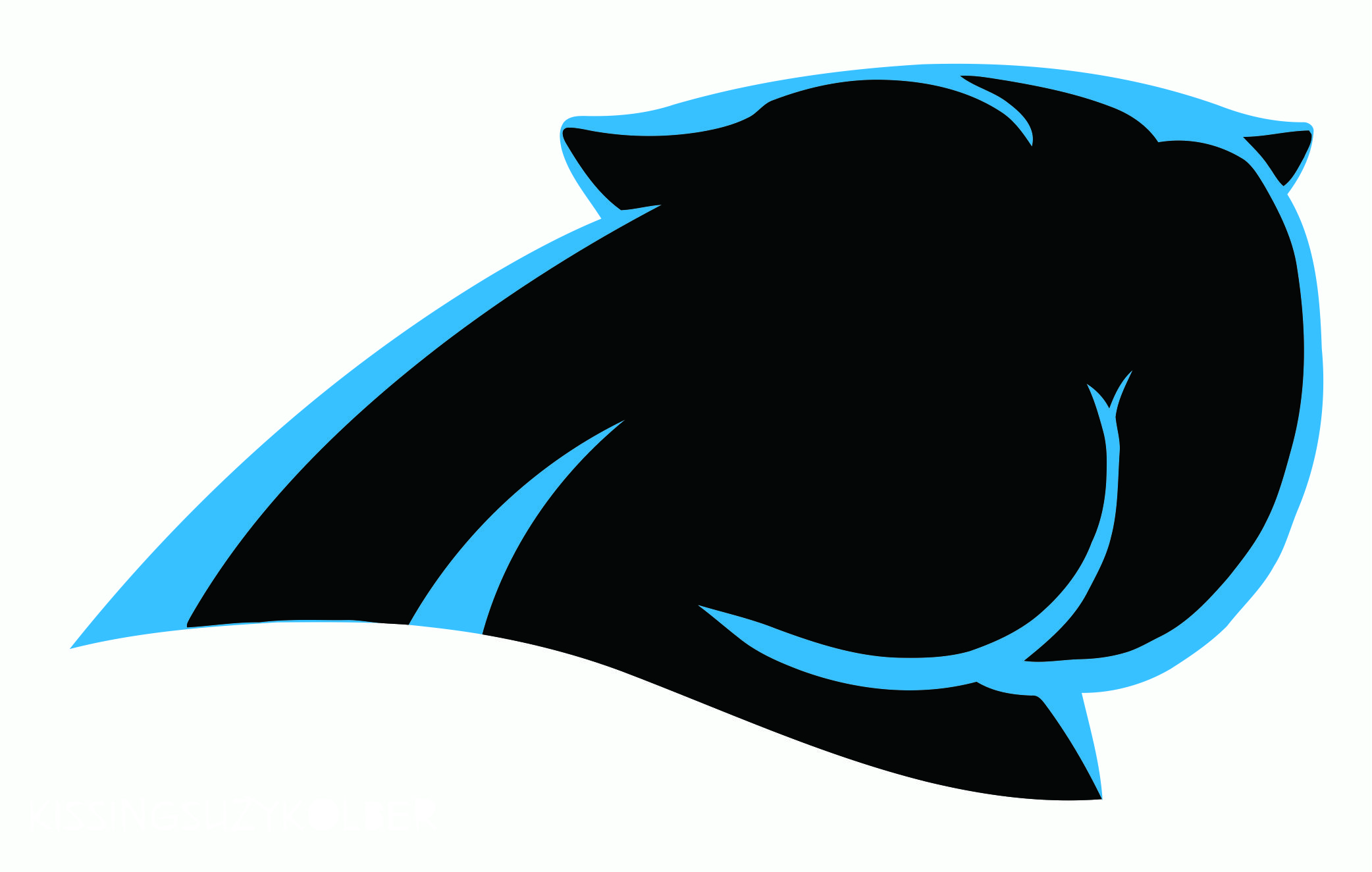 Carolina Panthers Butts Logo fabric transfer